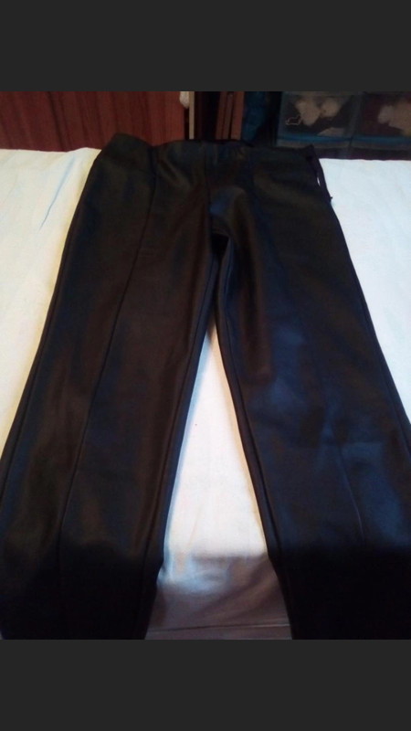 Pantalon simili cuir noir 1