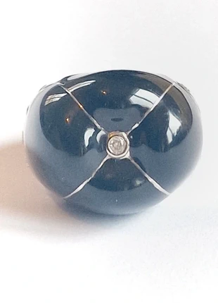 Bague en argent 925 avec email noir zircon, marke: Argent, zustand: Sehr gut, größe: 56.9 mm / 18.1 mm Ø, 50,00 €, 53,20 € beinhaltet Vinted-Käuferschutz Pro