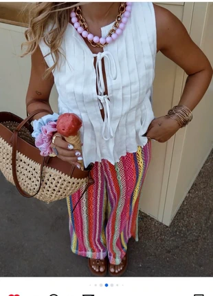 Pantalon large, marque: Mad Peonies, état: Neuf sans étiquette, taille: L / 40 / 12, 40,00 €, 42,70 € Protection acheteurs incluse