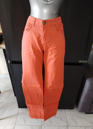 Pantalone donna, cotone, nuovo, corallo, taglia 44 L, caviglia media, vita media, merk: Donna, staat: Nieuw zonder prijskaartje, maat: L / 40 / 12, € 4,00, € 4,90 inclusief Kopersbescherming