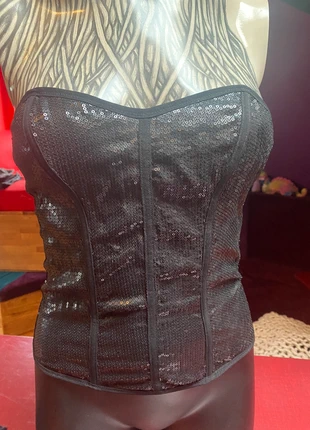 Strapless corset top, staat: Heel goed, maat: XS / 34 / 6, € 6,00, € 7,00 inclusief Kopersbescherming