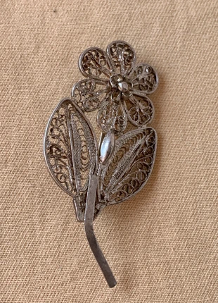 Spilla vintage in filigrana a forma di fiore – lavorazione artigianale, marque: Top Vintage, état: Très bon état, 23,00 €, 24,85 € Protection acheteurs incluse