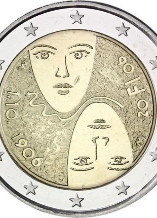Pièce commémorative neuve de 2 euro Finlande 2006 ( Suffrage universel ), condition: New without tags, €8.00, €9.10 includes Buyer Protection