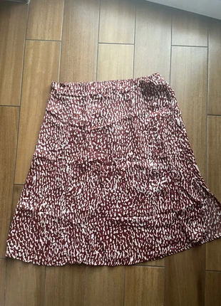 Jupe Bordeaux&Beige Effet Satiné, marca: LC Waikiki, estado: Muy bueno, tamaño: XXXL / 46 / 18, 7,00 €, 8,05 € Protección al comprador incluida