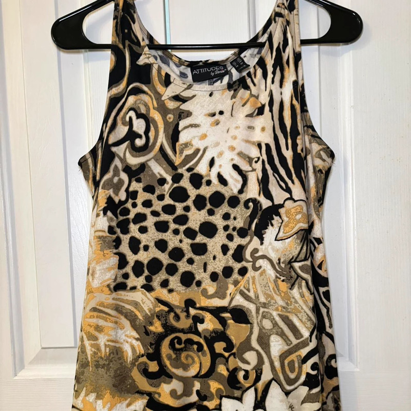 Black tan floral maxi dress 3