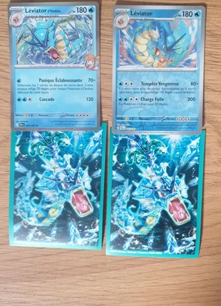 lot de 2 cartes pokemon holo reverse + 2 sleeves leviator, marke: Pokémon, zustand: Sehr gut, 2,50 €, 3,33 € beinhaltet Vinted-Käuferschutz Pro