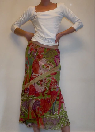 Jupe maxi asymétrique mesh vintage, marque: COQUETTE, état: Neuf sans étiquette, taille: L / 40 / 12, 25,00 €, 26,95 € Protection acheteurs incluse