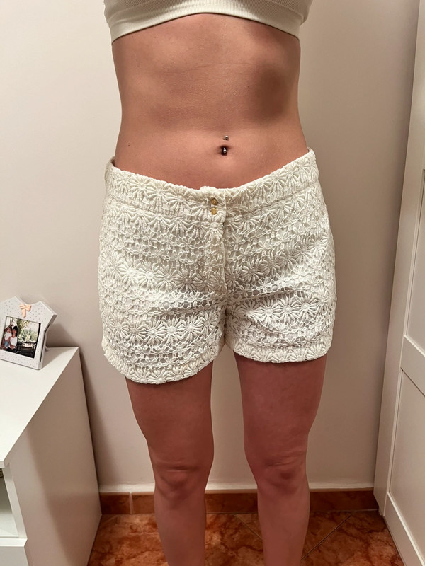 Short Zara blanco verano 1