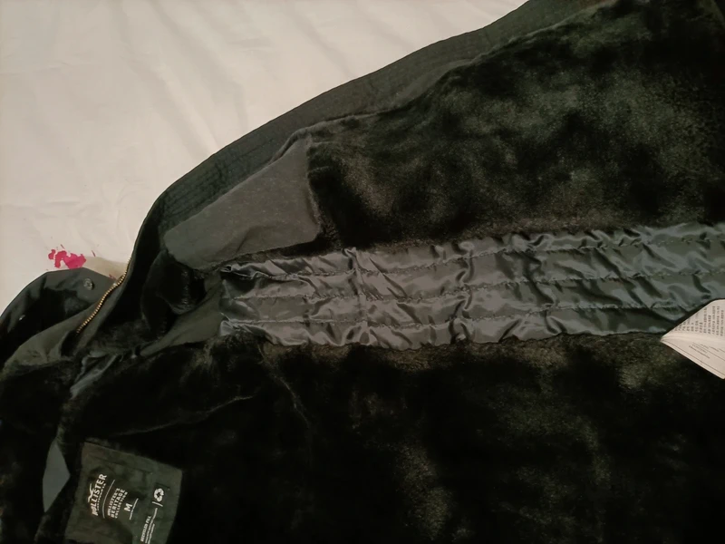 Manteau noir fourré Hollister taille M - photo numéro 7