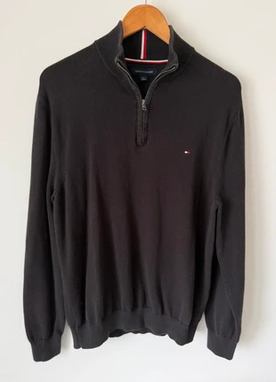 Tommy Hilfiger Pull noir homme 1/4 zip col camionneur taille L coton, marca: Tommy Hilfiger, estado: Muito bom, tamanho: L, €35.00, €37.45 inclui Proteção do Comprador Pro