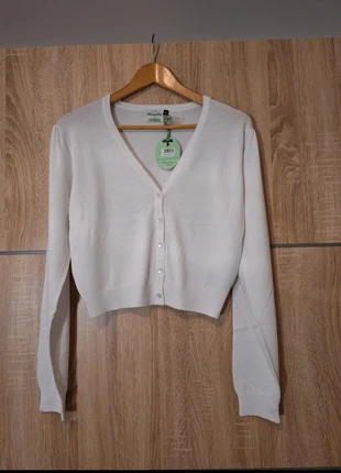 Witte basic cardigan - Banned - Maat XL 42, merk: Dancing Days by BANNED, staat: Nieuw met prijskaartje, maat: XL / 42 / 14, € 22,50, € 24,33 inclusief Kopersbescherming Pro