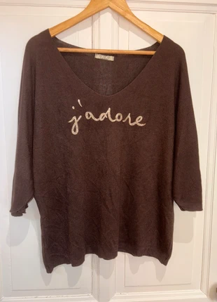 Pull neuf inscription dorée, marke: Made In Italy, zustand: Neu, größe: Einheitsgröße, 10,00 €, 11,20 € inklusive Vinted-Käuferschutz