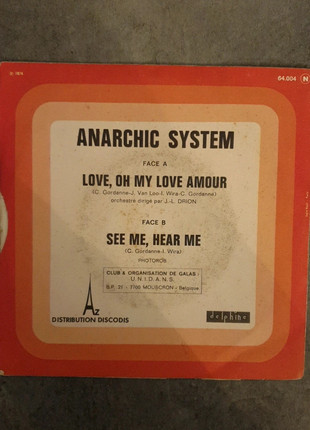 Disque vinyle 45t Anarchic System 