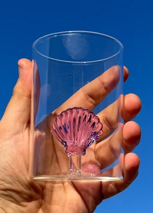 Atlantic Shell Glass - Lilac Borosilicate - 300ml Handmade Drinkware, merk: Balvi, staat: Nieuw met prijskaartje, € 18,99, € 20,64 inclusief Kopersbescherming Pro
