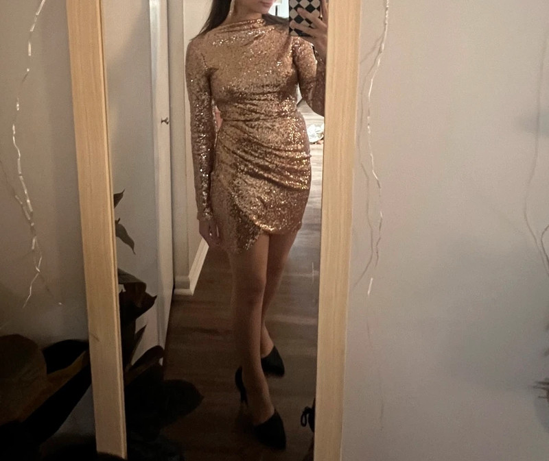 gold mini dress 1