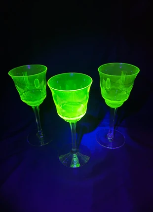 Ouraline : 3 verres en cristal motif, brand: ouraline, condition: Good, €60.00, €63.70 includes Buyer Protection