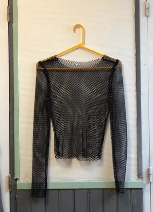 Top résille avec strass, brand: Vintage Boutique, condition: Very good, size: S / 36 / 8, €15.00, €16.45 includes Buyer Protection