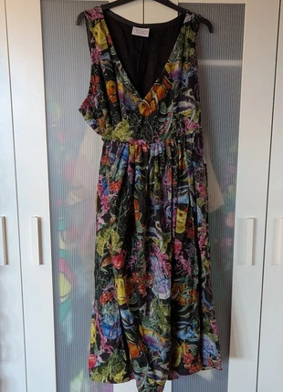 The Emperor's Old Clothes Fish Silk Wrap Tea Dress, brand: The Emperor’s Old Clothes, condition: New without tags, size: 5XL / 22, £25.00, £26.95 includes Buyer Protection