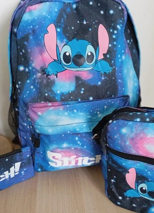 Lot sac à dos Stitch cosmic + sac bandoulière + trousse neuf, brand: Stitch, condition: New with tags, €32.00, €34.30 includes Buyer Protection