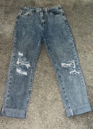 Ripped Denim Blue Jeans, brand: PrettyLittleThing, condition: Very good, size: L / 40 / 12, €5.00, €5.95 includes Buyer Protection