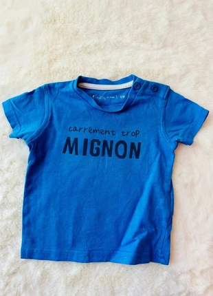 Tshirt bleu mignon - gemo baby - taille 9 mois, marca: Baby by Gémo, estado: Muito bom, tamanho: 6-9 meses / 68 cm, €4.50, €5.43 inclui Proteção do Comprador Pro