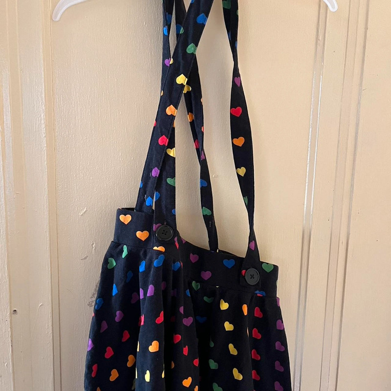 rainbow heart skirt with suspenders 3