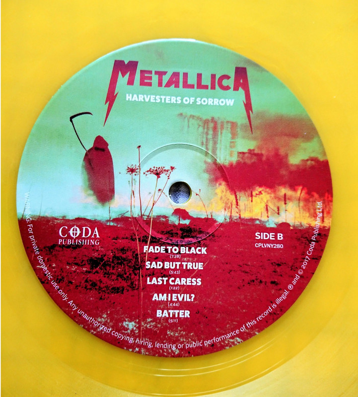 Metallica Harvesters Of Sorrow - Live Broadcast Moscow 1991 - Yellow Vinyl  Vinyl Record LP