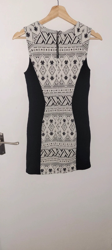 Black and white illusion clearance dress