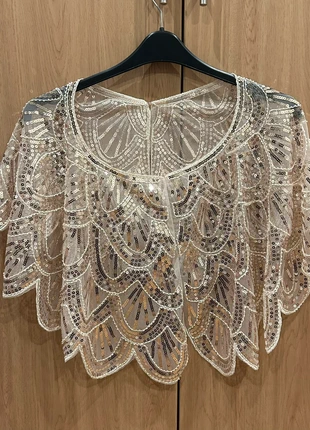 Women’s Gold Sequin Cape Top – One Size, condition: Very good, size: One size, £10.00, £11.20 includes Buyer Protection