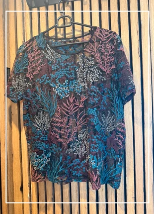 Zara transparante geborduurde top Uitverkoop Wow, merk: Zara, staat: Goed, maat: L / 40 / 12, € 2,50, € 3,33 inclusief Kopersbescherming