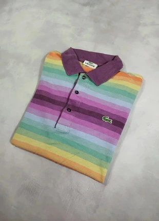 Polo/ T-shirt à rayure violet vintage Lacoste broderie S Homme, brand: Lacoste, condizioni: Ottime, taglia: S, €15.00, €16.45 include la Protezione acquisti Pro