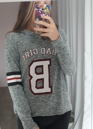 Sweat fin à capuche gris, brand: Jennyfer, condition: Very good, size: S / 36 / 8, €2.50, €3.33 includes Buyer Protection