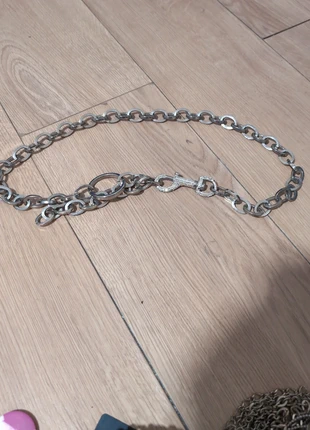 Silver chain belt with crust, brand: Crust, condition: Good, size: 26 inches, £6.00, £7.00 includes Buyer Protection