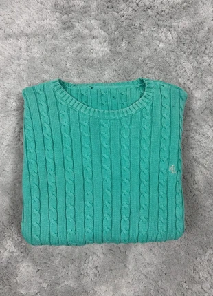 Pull sweat torsadé Ralph Lauren femme taille s bleu turquoise logo brodé, brand: Lauren Ralph Lauren, condition: Very good, size: S / 36 / 8, €24.00, €25.90 includes Buyer Protection