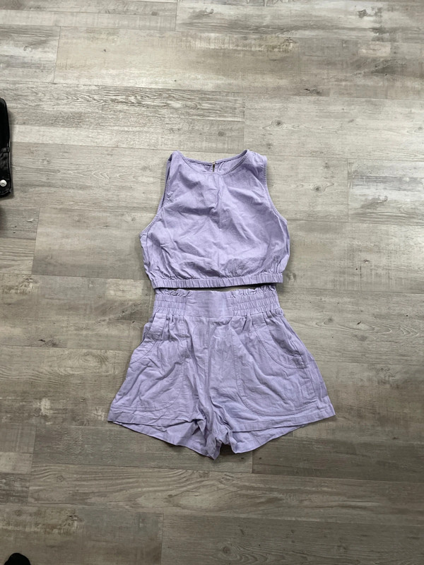 Purple shorts set