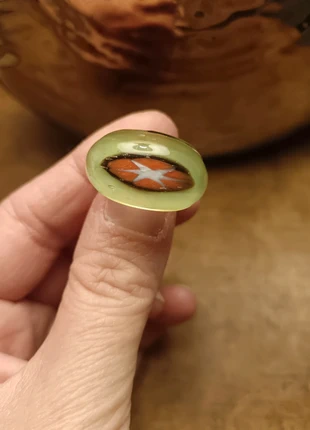 Bague en verre, merk: Fantaisie, staat: Nieuw zonder prijskaartje, maat: 53.1 mm / 16.9 mm Ø, € 1,00, € 1,75 inclusief Kopersbescherming