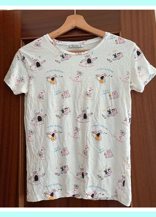 Camiseta estampada dibujos - T-shirt imprimé dessin animé, brand: Pull & Bear, condizioni: Ottime, taglia: XS / IT 38 / EU 34, €4.00, €4.90 include la Protezione acquisti