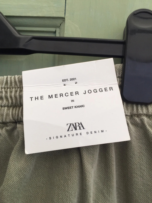 Zara 'The Mercer' khaki jogger - new