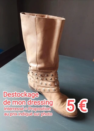 Bottes Cuir, zustand: Gut, größe: 38, 9,90 €, 11,10 € inklusive Vinted-Käuferschutz
