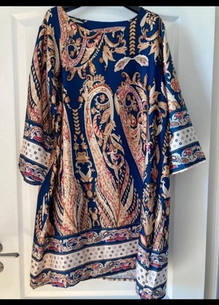Tunique bleue multicolore fluide courte manches 3/4, condition: Very good, size: M / 38 / 10, €5.99, €6.99 includes Buyer Protection