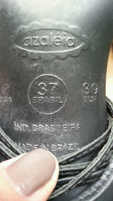 Belles Sandales noires avec ficelles à nouer Azaleia équivalent taille 38 en bon état 5