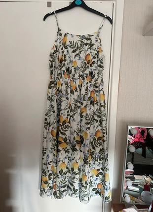 Ladies midi lemon print dress size L 12, brand: Shein, condition: New without tags, size: M / UK 12-14, £3.50, £4.38 includes Buyer Protection