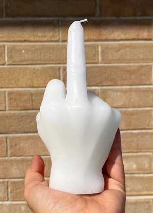 Finger Candle - White Wax Statement Piece - 310g - 10x9x17cm - Novelty Home Decor, merk: housevitamin, staat: Nieuw met prijskaartje, € 17,95, € 19,55 inclusief Kopersbescherming Pro