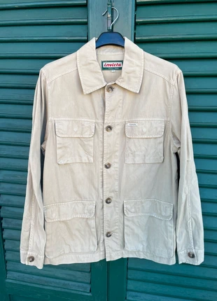 Giacca vintage Invicta color beige sabbia, taglia M, merk: Vintage Dressing, staat: Heel goed, maat: M, € 14,00, € 15,40 inclusief Kopersbescherming