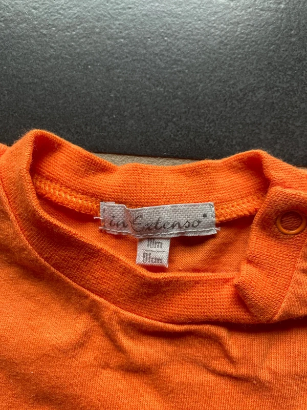 Ensemble t shirt short marron et orange - photo numéro 3