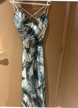 Robe longue à fleur avec fente, estado: Muy bueno, tamaño: S / 36 / 8, 6,50 €, 7,53 € Protección al comprador incluida