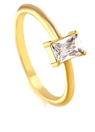 Ring goud met steen maat 7, marca: Ariana Jewels, estado: Novo sem etiquetas, tamanho: 17,3 mm Ø / 14,5, €8.99, €10.14 inclui Proteção do Comprador