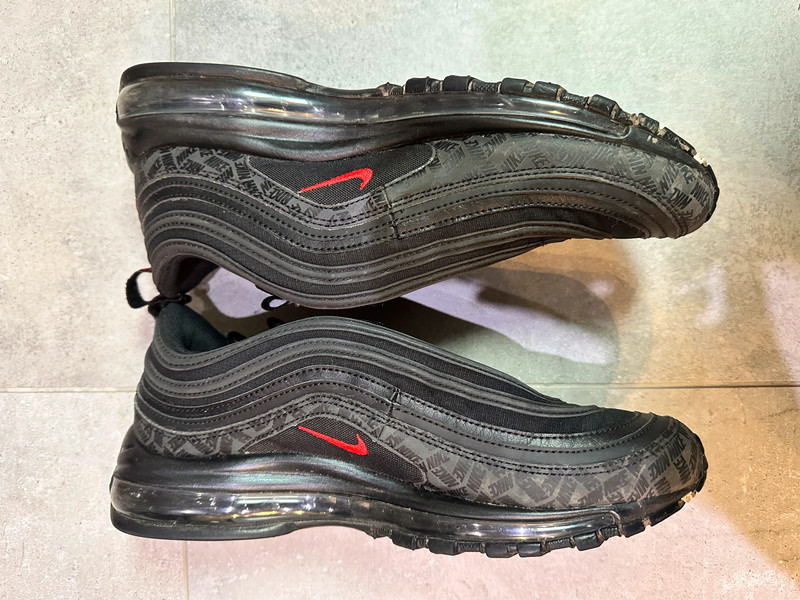 Nike air max 97 sale all over print black red