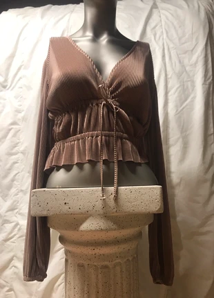 Top court de Fête « Rose Or » T36/S Zara , marque: Zara, état: Très bon état, taille: S / 36 / 8, 12,00 €, 13,30 € Protection acheteurs incluse