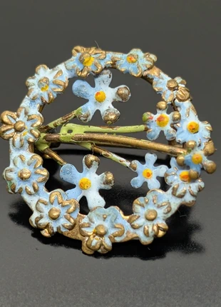 Broche à décor de fleurs émaillées, état: Très bon état, 12,00 €, 13,30 € Protection acheteurs (Pro) incluse